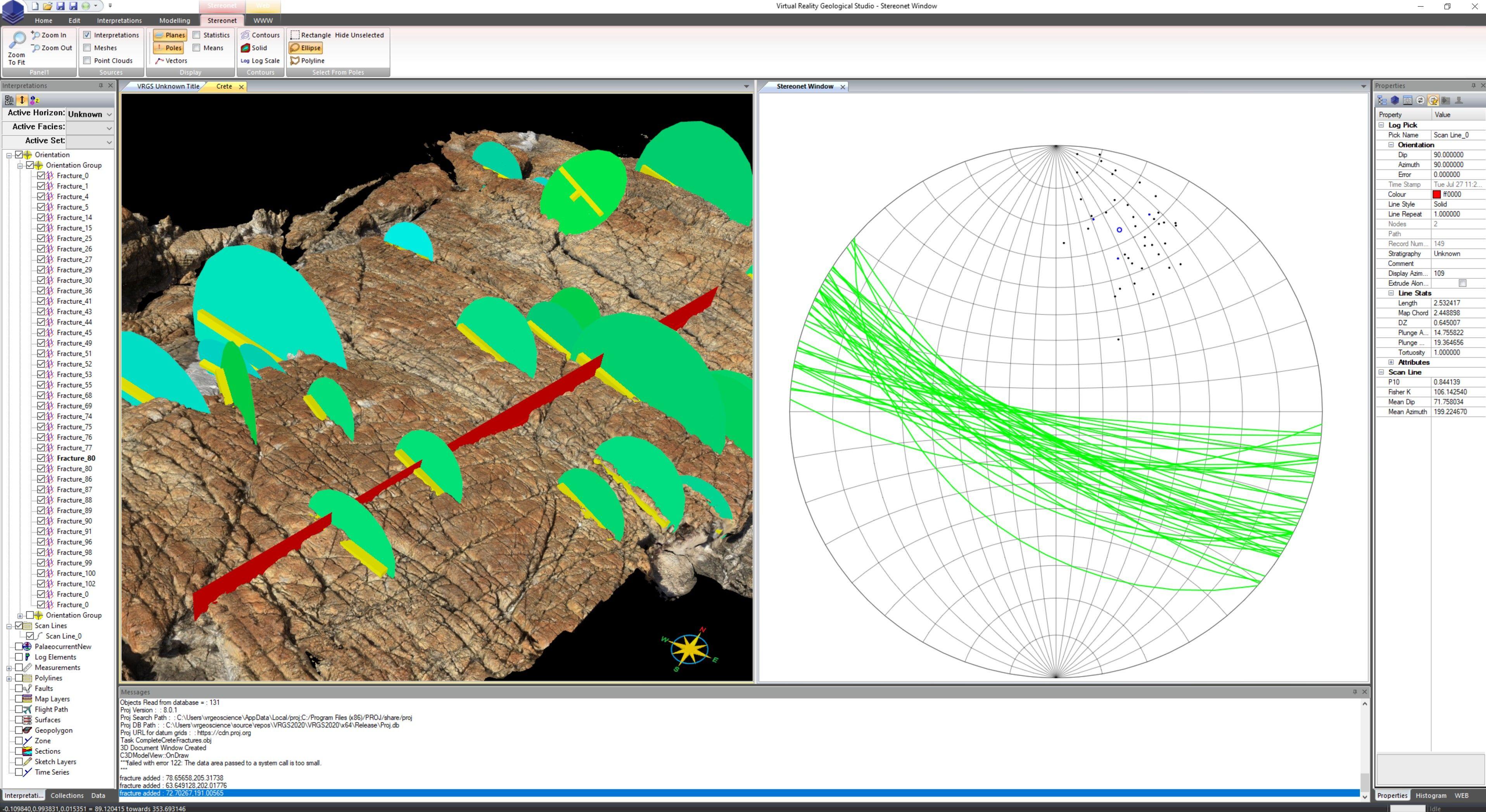 Fracture Scan Lines in VRGS