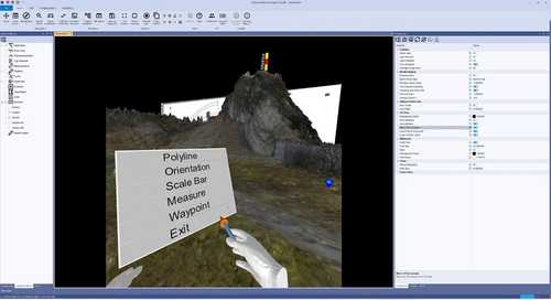 Work in both desktop and virtual reality modes in VRGS